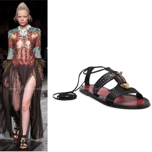 Valentino Garavani Shoes - NEW VALENTINO GARAVANI RUNWAY Ankle Sandals, Black, EU 37